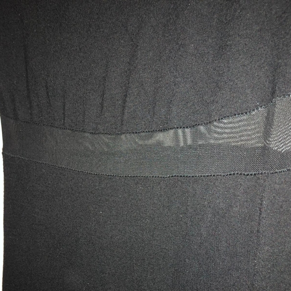 Black Maxi Dress with Sheer Waist line - Picture 3 of 4